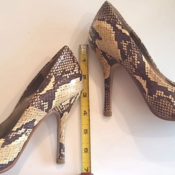 Aldo Stiletto Pumps Snake Skin Pointed Toe High Heel Animal Print Cocktail Party - Picture 11 of 17